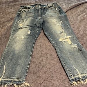Judy Blue distressed straight fit jeans